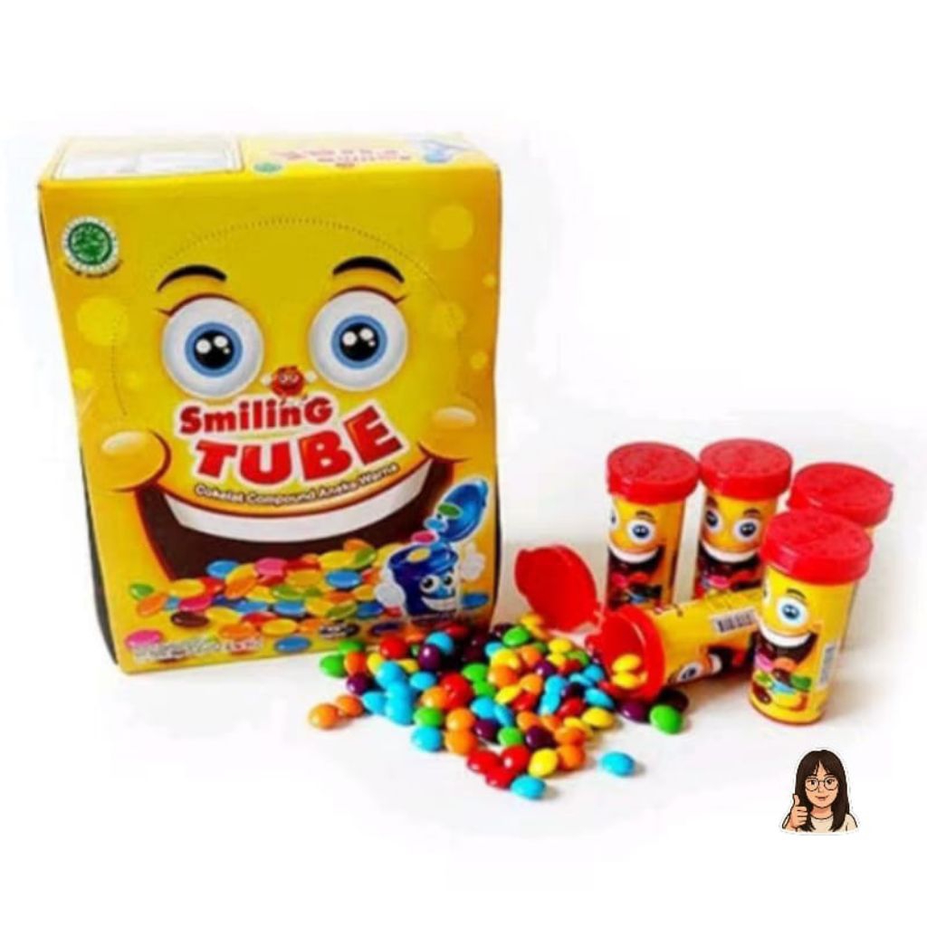 

BATMAN COKLAT SMILING TUBE/COKELAT COMPOUND ANEKA WARNA ISI 20
