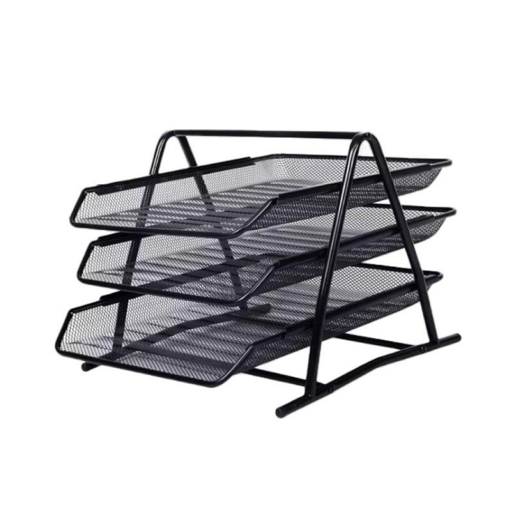 

Rak Kertas Dokumen Document / penyimpanan Dokumen Tray Besi 3 Susun / Rak jaring Besi 3 susun VTEC