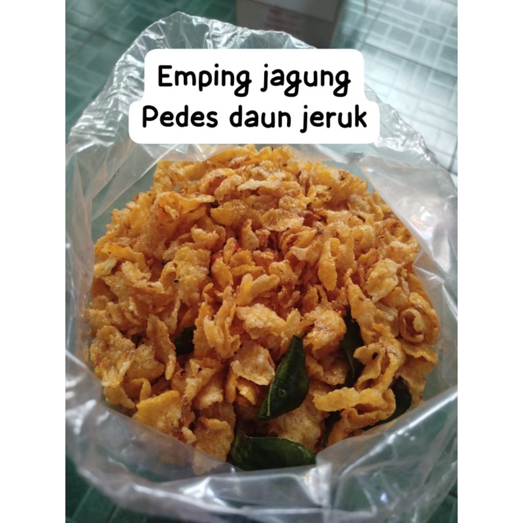 

500gr Emping jagung pedas daun jeruk