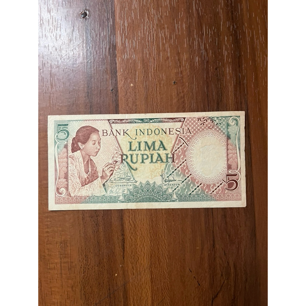 Uang Kertas 5 Rupiah 1958 Seri Pekerja Koleksi Kuno