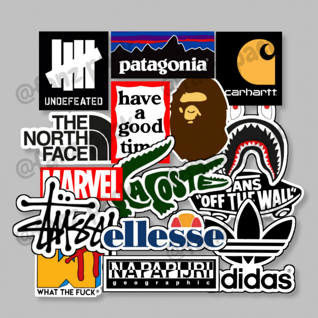 

STIKER BRANDED CASUAL FOOTBAL ISI 15pcs, STIKER BRAND LUAR, STIKER HELM, LAPTOP,CASE HP VOL 7