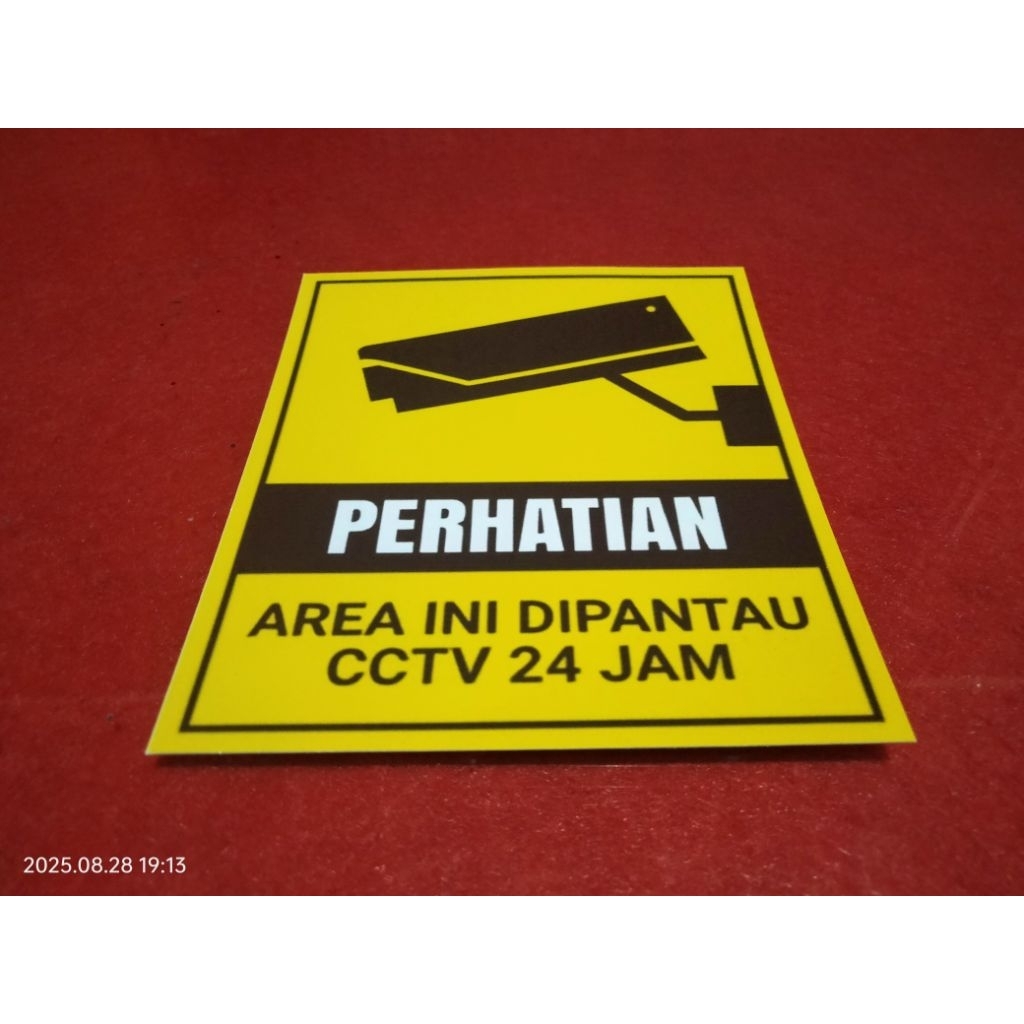 

Stiker PERHATIAN CCTV Uk 9x10cm