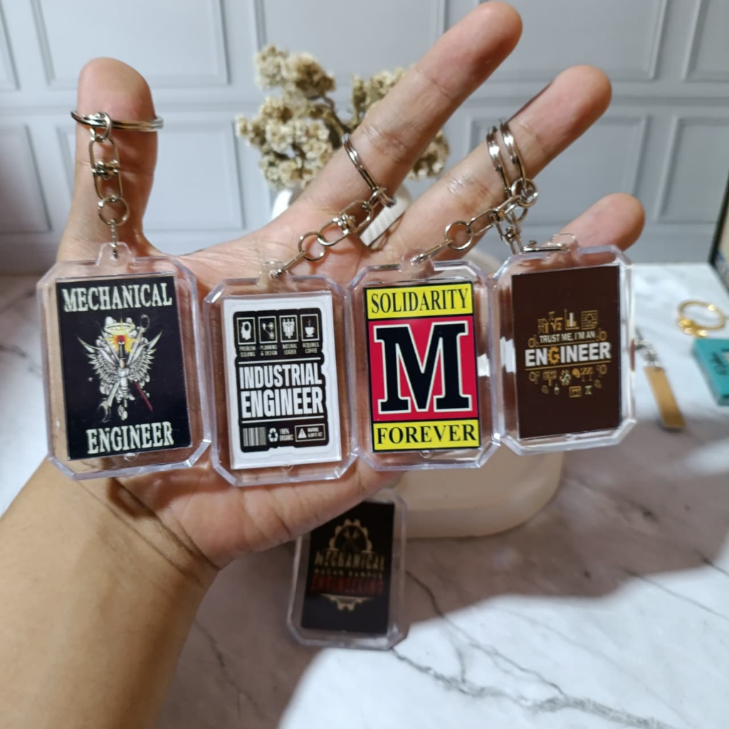 Gantungan kunci teknik mesin teknik industri m solver solidarity forever akrilik dan teknik lainnya