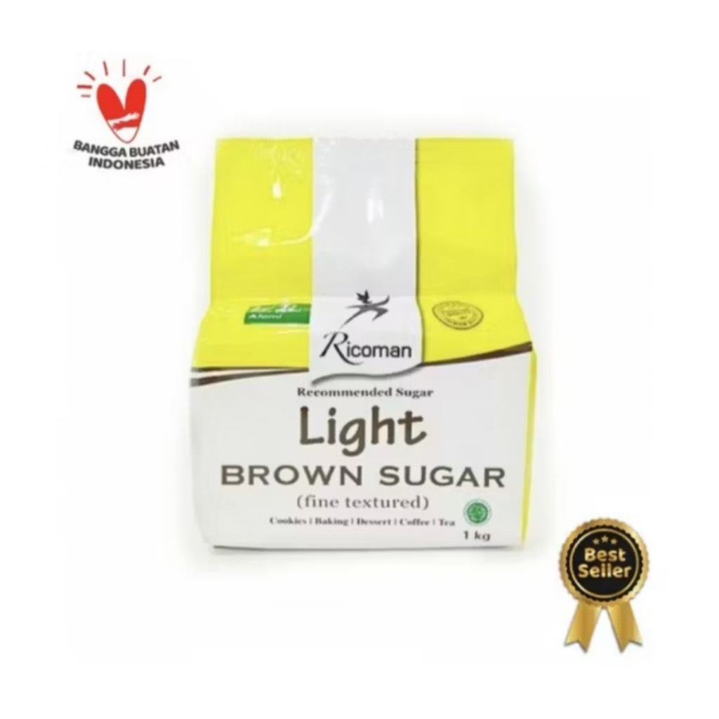 

Brown Sugar Light Merk Ricoman Kemasan Repack 100gr