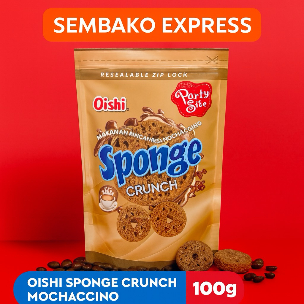 

Oishi Sponge Crunch Mochaccino 100 g – Party Size Zip Lock