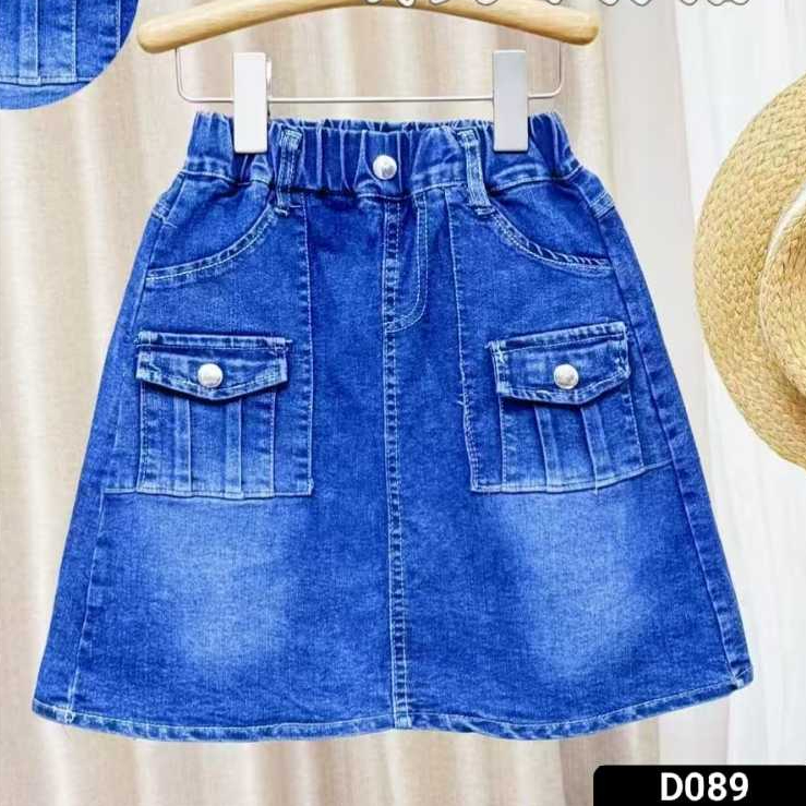 Celana Rok Jeans Anak Perempuan Import Umur 4-9 Tahun / Rok Anak Perempuan Model Jeans Import Terbar