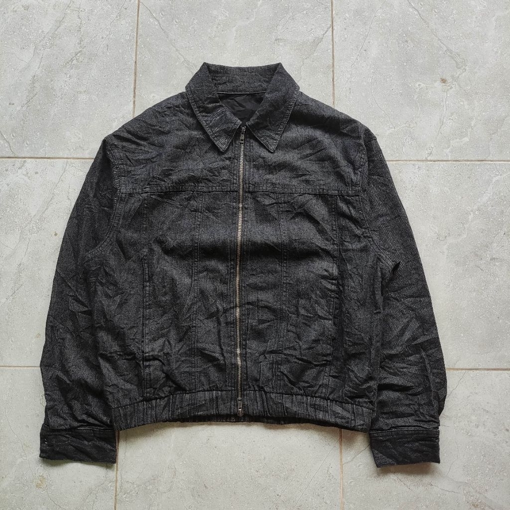 8second denim jacket double zipper