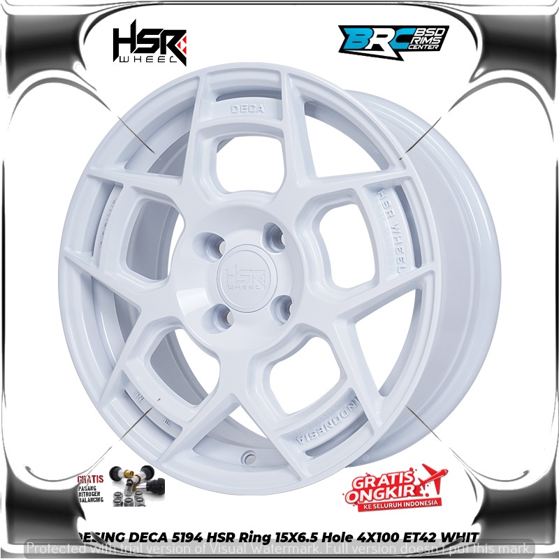 Velg mobil racing hsr desing deca ring 15 untuk mobil avanza datsun go ignis dll