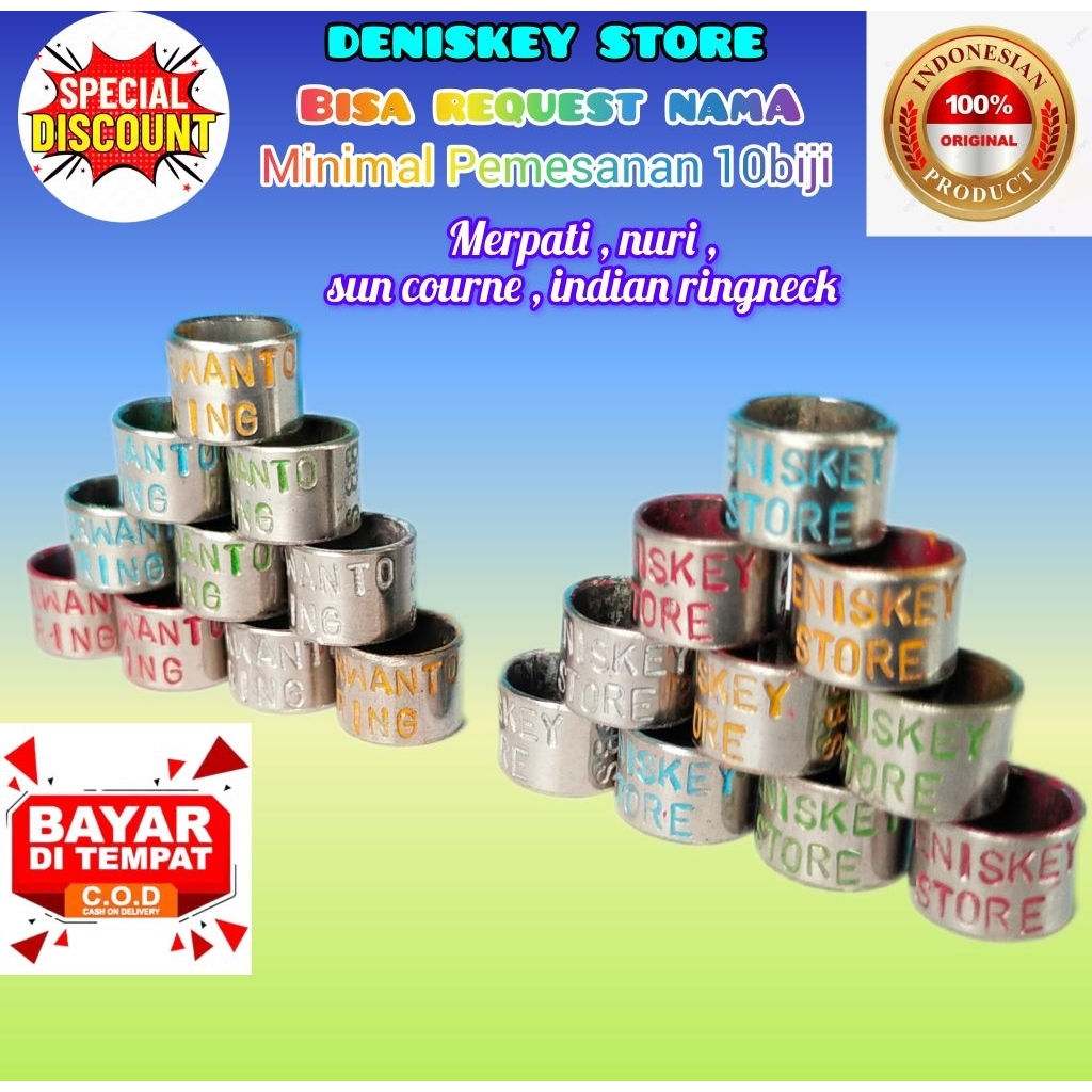 RING MERPATI MODEL BAJA KETROK DARA NURI MERPATI POS SUN COURNE INDIAN RINGNECK MURAH RING BURUNG MU