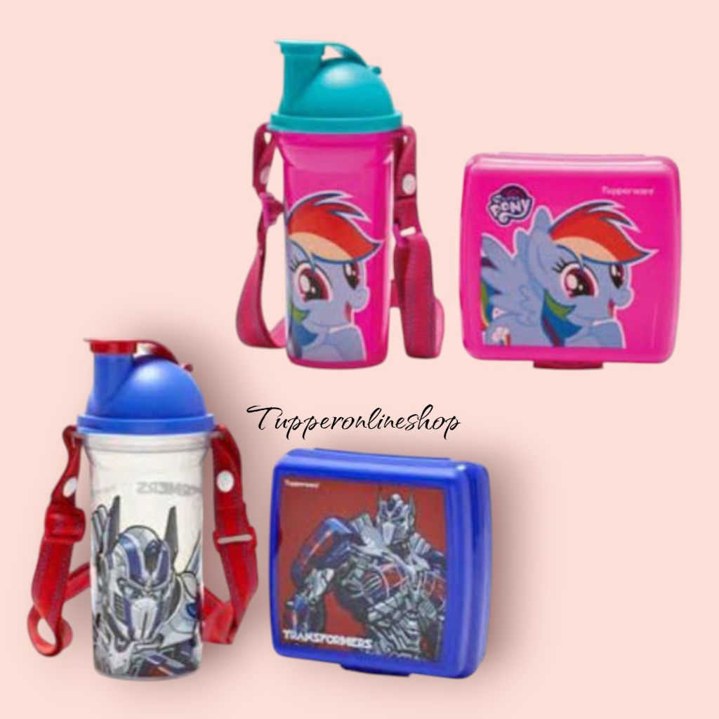 Transformer lunch set tupperware / little pony lunch set tupperware