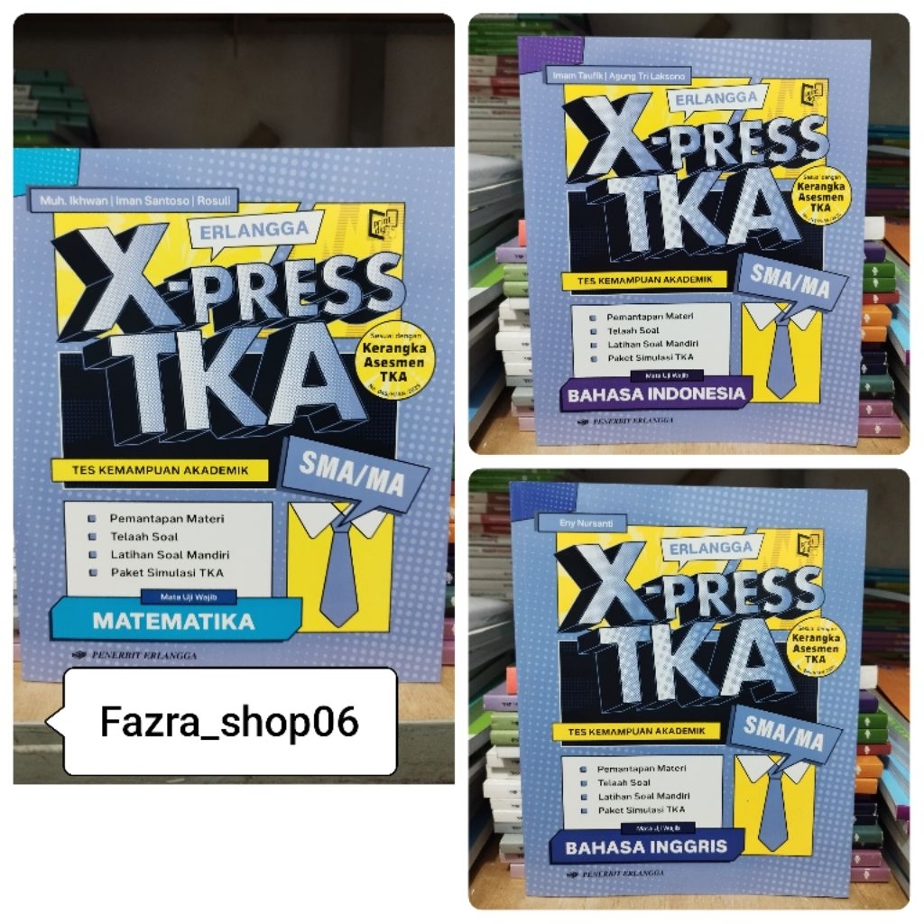 ORI & Baru Buku Erlangga X-Press TKA Matematika Bahasa Indonesia Bahasa Inggris SMA MA 2026 Erlangga