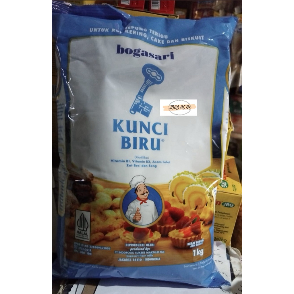 

kunci biru tepung protein rendah 1kg, tepung serbaguna, tepung