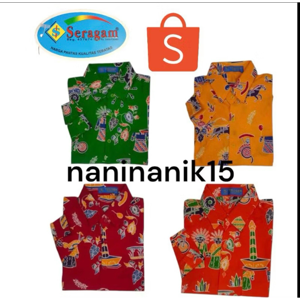 BATIK ONDEL ONDEL LENGAN PANJANG // SERAGAM BATIK