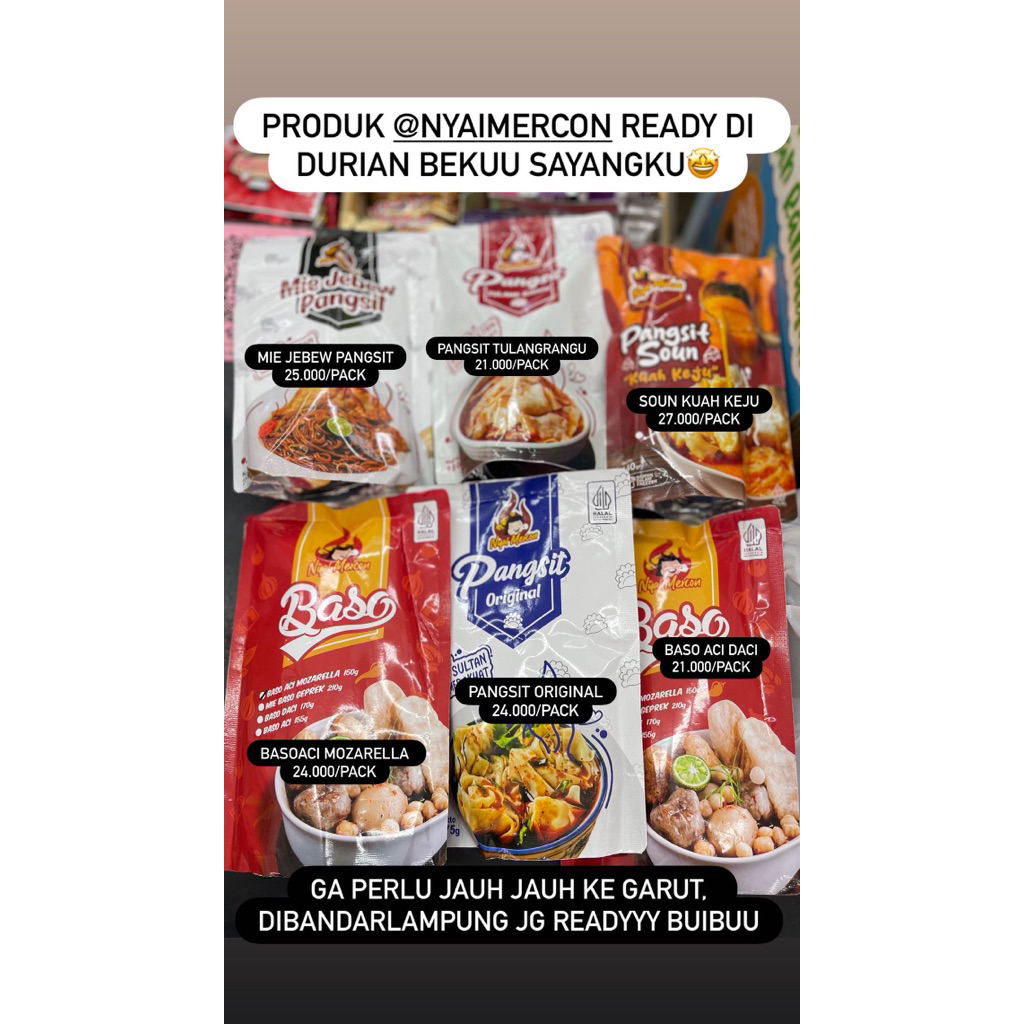 

NYAI MERCON ANEKA BASO ACI- TULANG RANGU