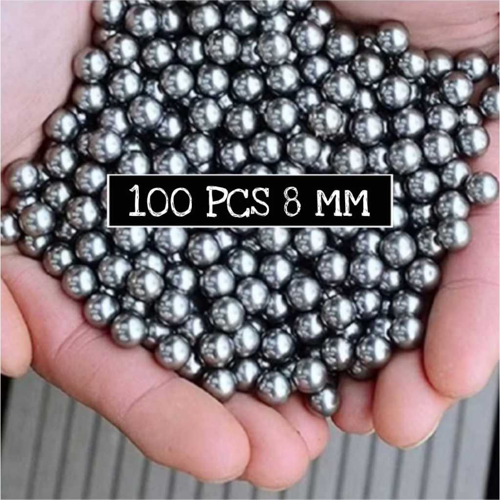 Peluru Ketapel As Tengah Sepeda Steel Balls 100PCS 8mm