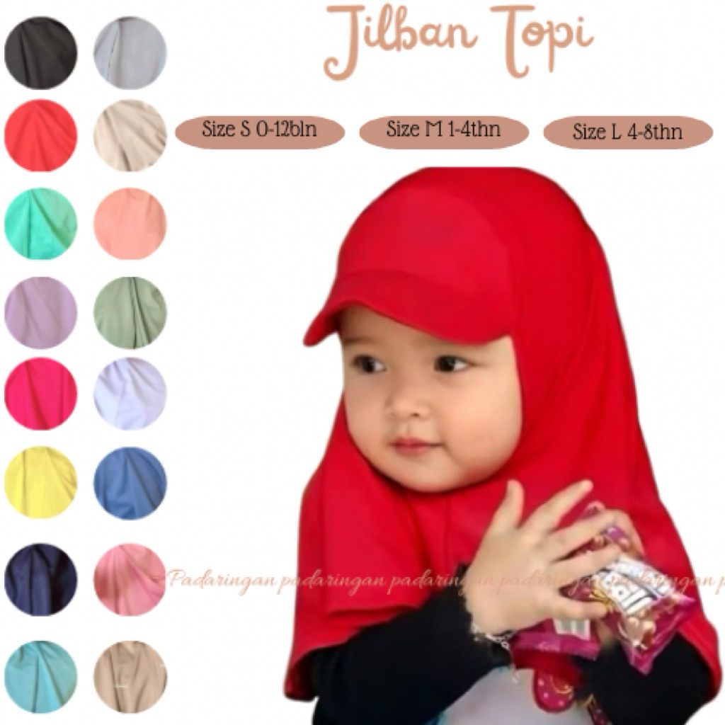 JILBAB TOPI HIJAB BAYI 0- 2 tahun / jilbab bayi / kerudung bayi / hijab anak bayi / jilbab anak bayi
