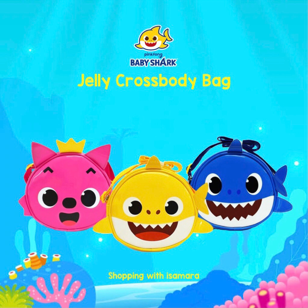 Pinkfong Baby Shark Jelly Crossbody Bag / Tas Selempang