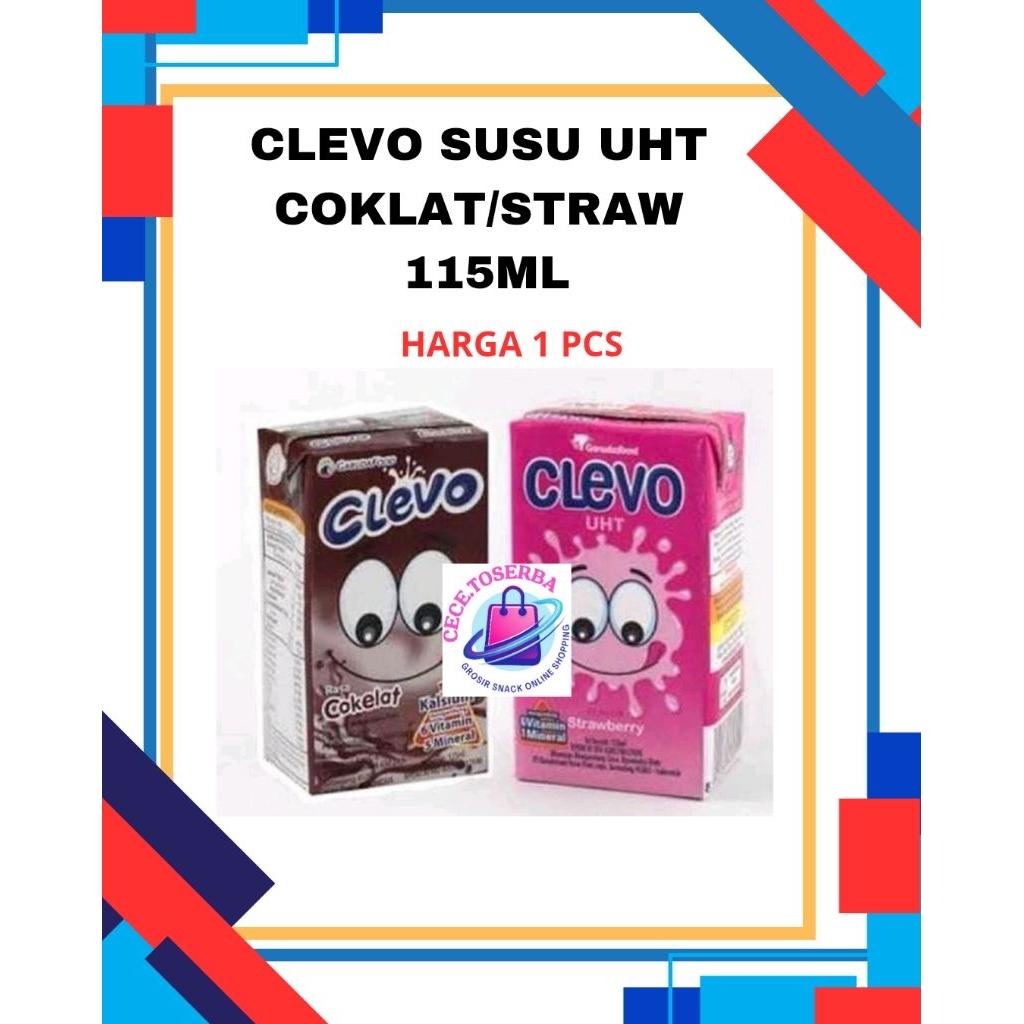 

CLEVO UHT RASA COKLAT / STRAWBERY 115 Ml