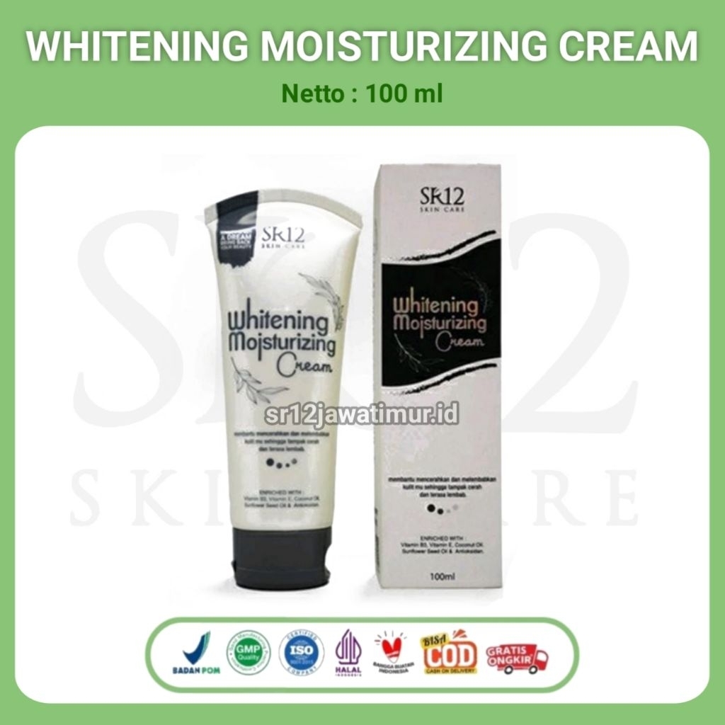 SR12 Whitening Moisturizing Cream - Lotion Pemutih Kulit Instan Permanen Aman BPOM