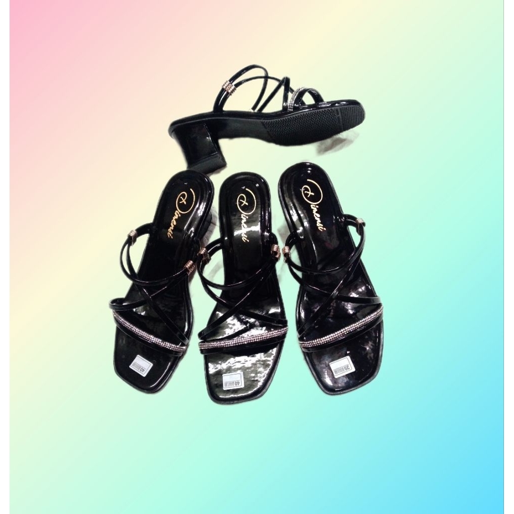 sandal heels wanita sandal pesta hak tahu