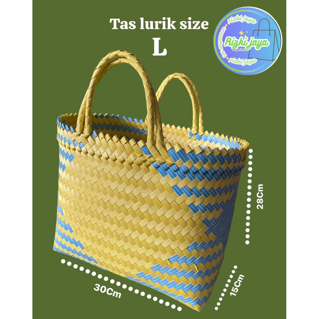 Paket hemat 50Pcs tas anyaman plastik jumbo/L/Tas hajatan/Tas sembako