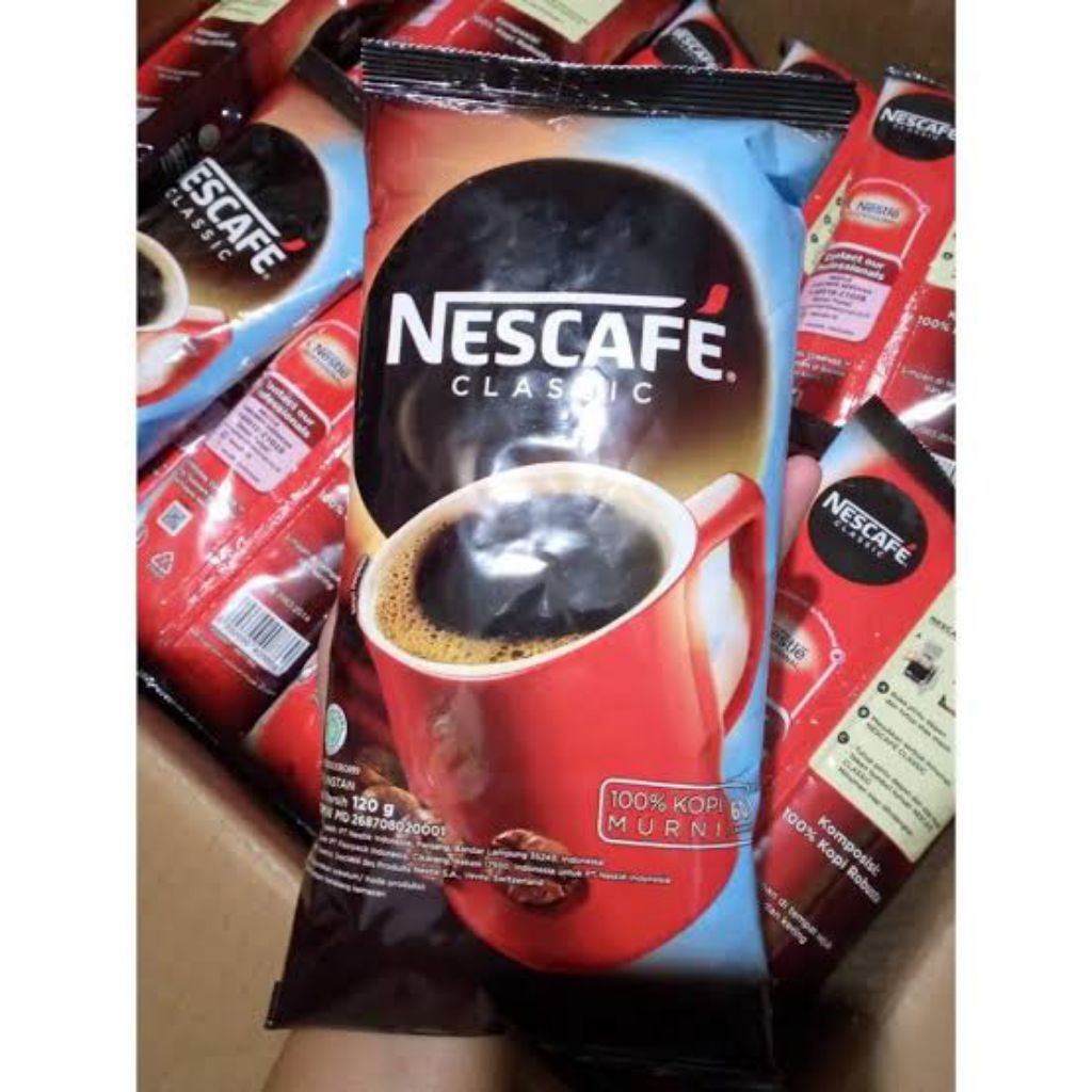 

Nescafe Classic Kemasan 120gr - Kopi Hitam Robusta Tanpa Ampas