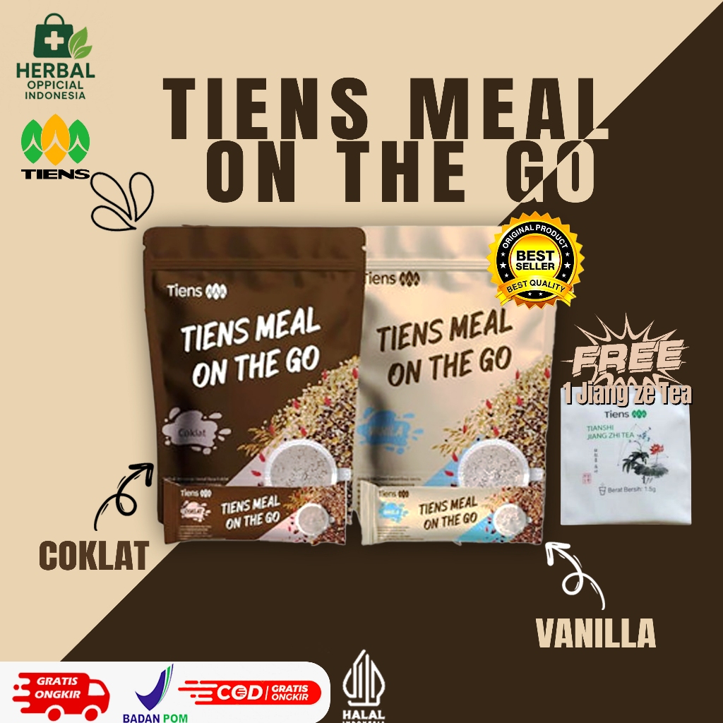 

[ECER 1 SACHET] TIENS MEAL ON THE GO MINUMAN SEREAL ORIGINAL HALAL