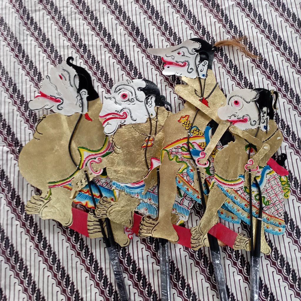 Wayang Kulit Sapi Asli PUNAKAWAN/PUNOKAWAN Ukuran -+60cm Standar Dalang Bahan ASLI Kulit Sapi