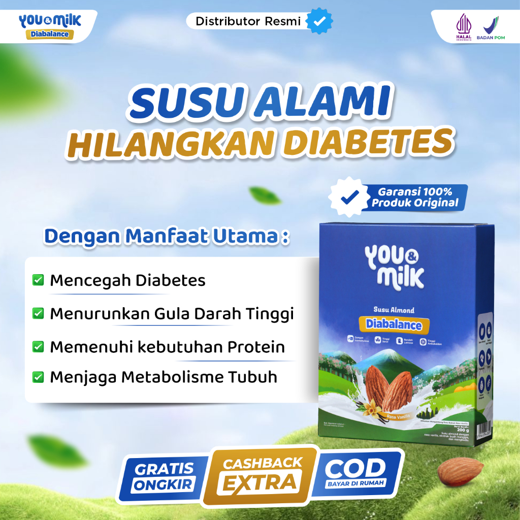 

[PROMO] SUSU ALMOND YOU AND MILK - Ampuh Atasi Sakit Diabetes Gula Darah Kolesterol Jantung dll
