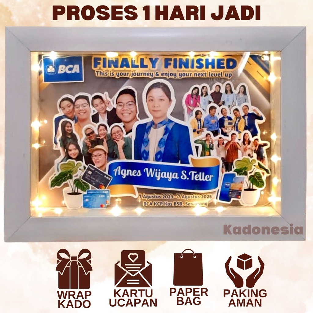 Kado Perpisahan Kantor / Frame Custom Farewell Gift / Hadiah Perpisahan Scrapbook Frame