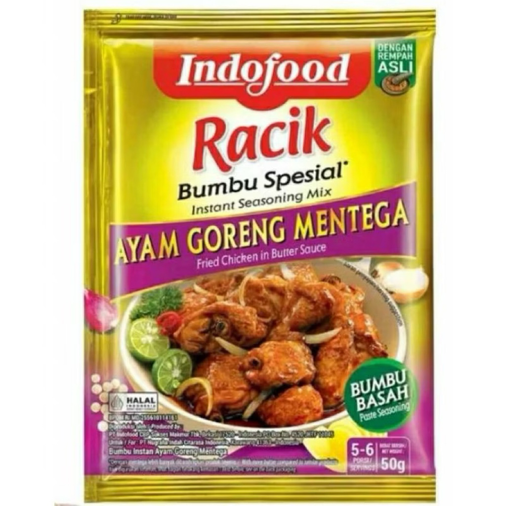 

Indofood Racik Bumbu Spesial Ayam Mentega 50 Gr
