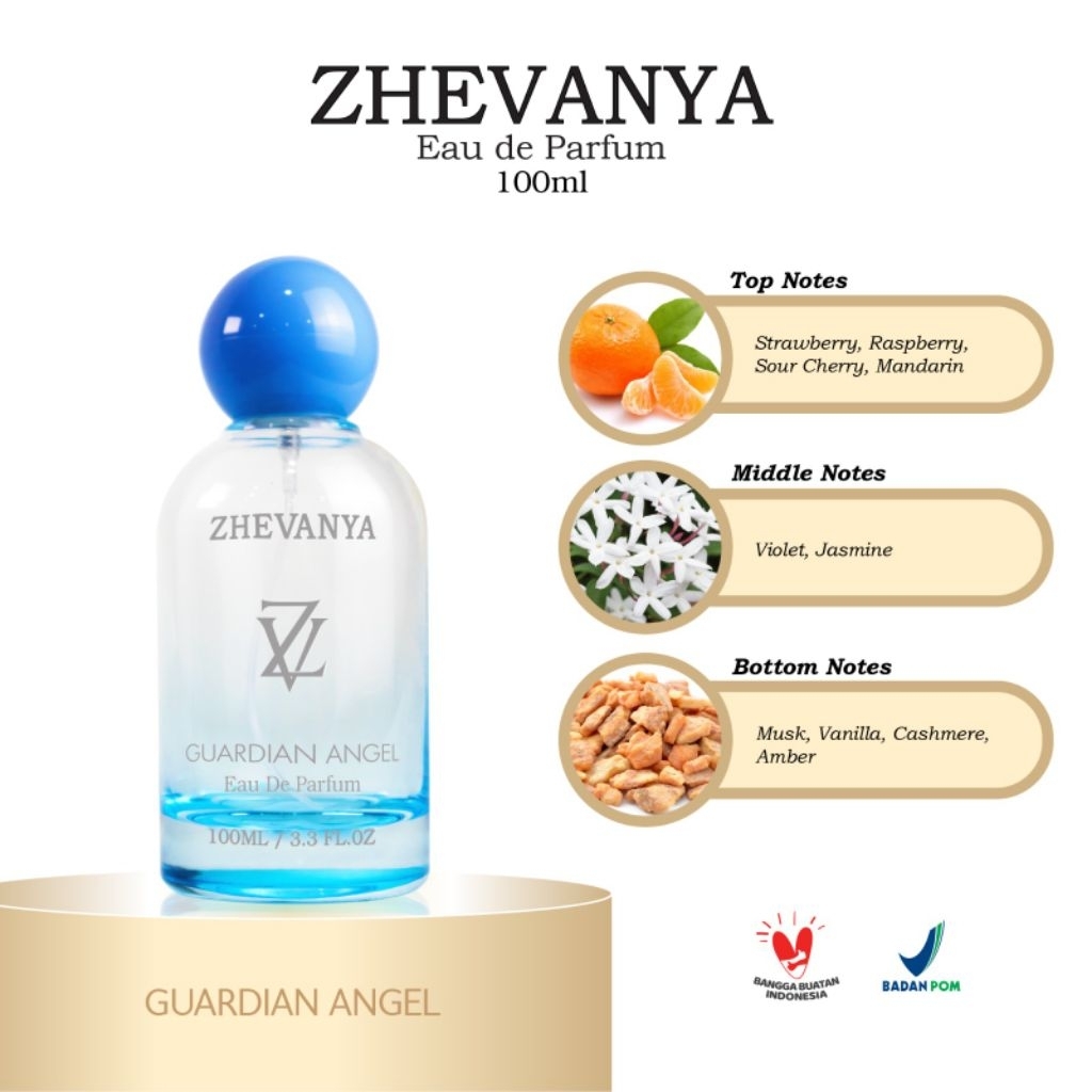 GUARDIAN ANGEL Eau De Parfum ZHEVANYA Original Parfum Tahan Lama 100ML