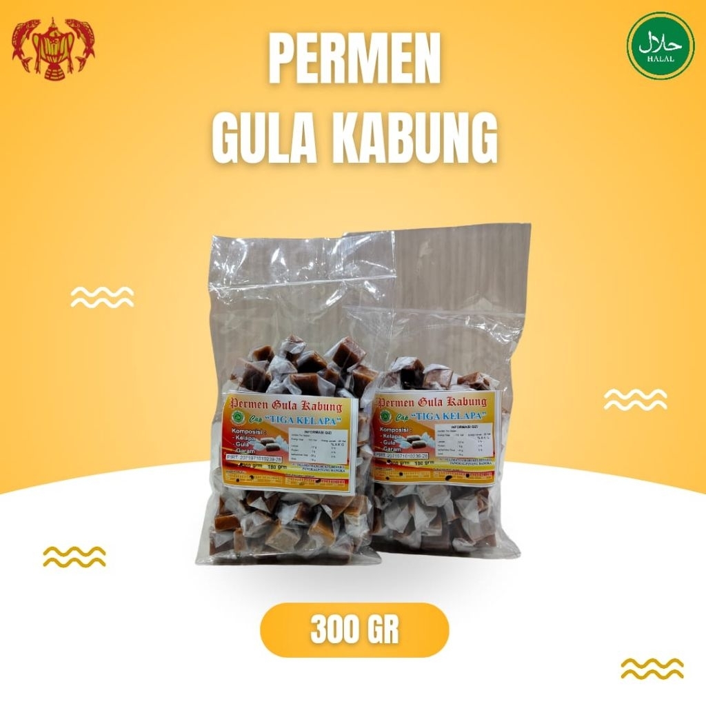 

Permen gula Kabung khas Bangka cap Tiga Kelapa, 300gr