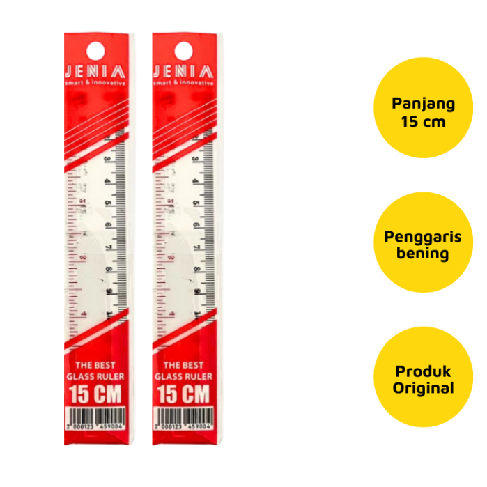

Penggaris 15 CM JENIA Penggaris Garisa Mika Bening Tebal Per Pcs