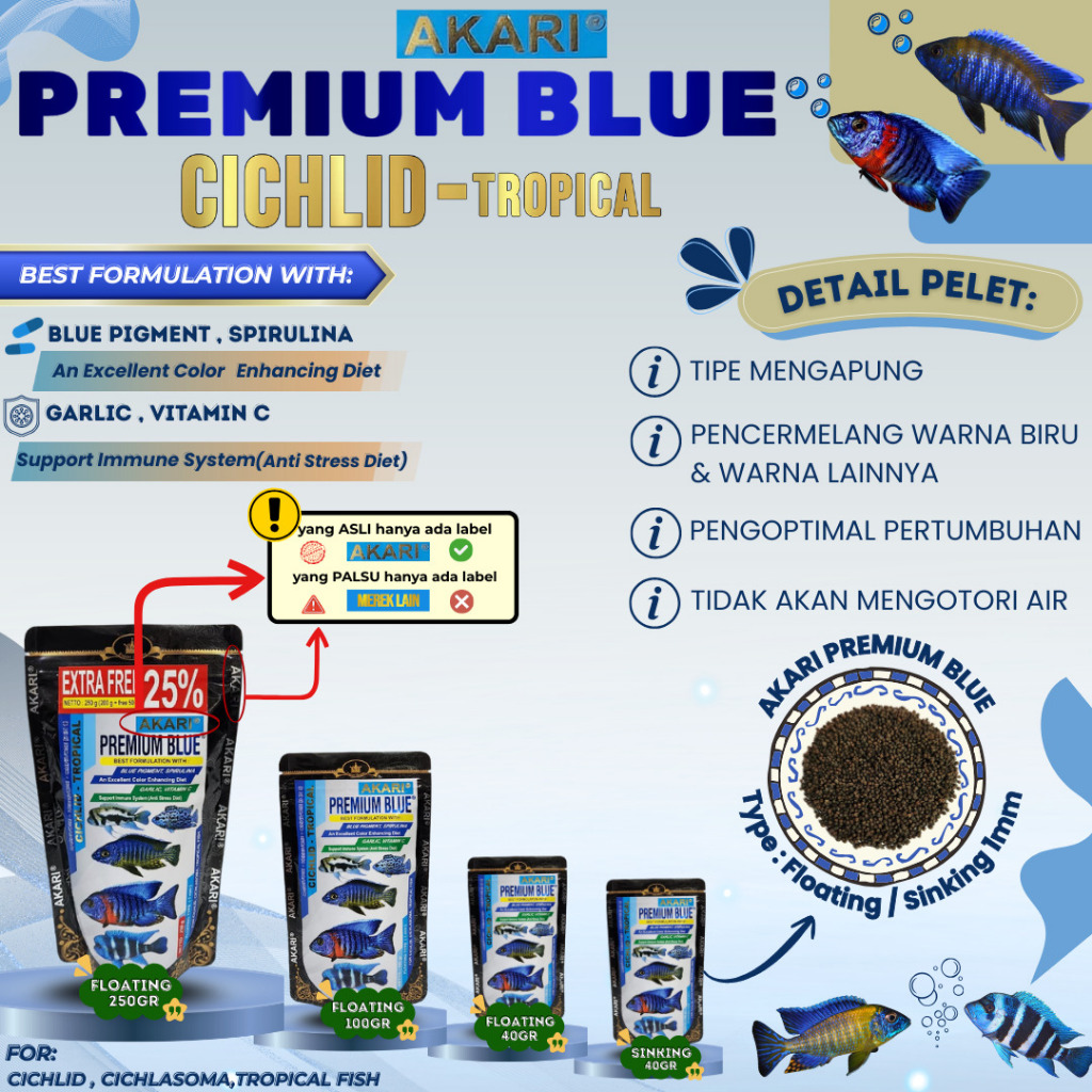 Akari Premium Blue Cichlid