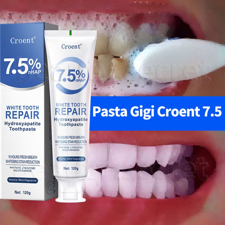 7.5% Nano Hydroxyapatite Whitening Enamel Repair Toothpaste 100g  Perlindungan Gusi Yang Lembut Memb