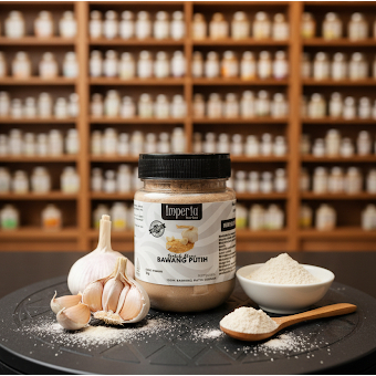 

Bawang Putih Bubuk Alami – Bumbu Masak Serbaguna Praktis untuk memasak – Imperia