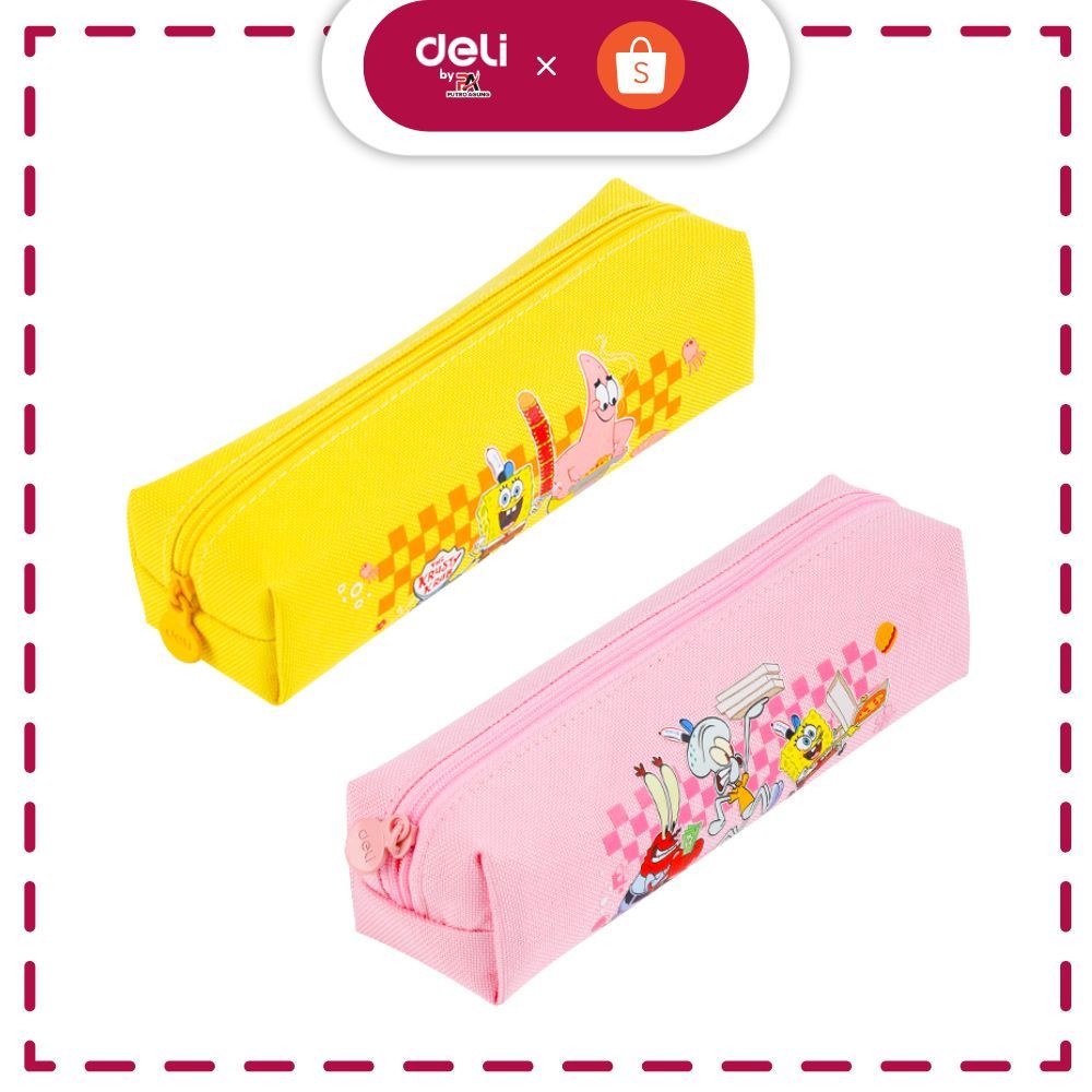 

Deli Pencil Pouch Tempat Pensil Kotak Pensil Spongebob Kain Oxford EH978