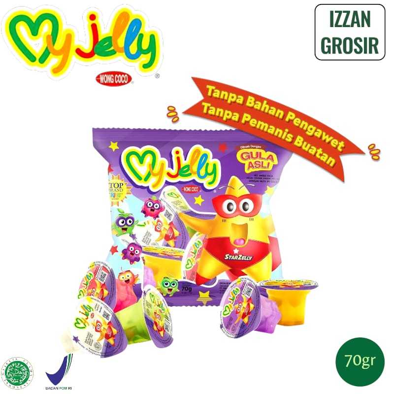 

Wong Coco My Jelly 70gr isi 5 cup - Jelly Rasa Buah Kenyal Segar