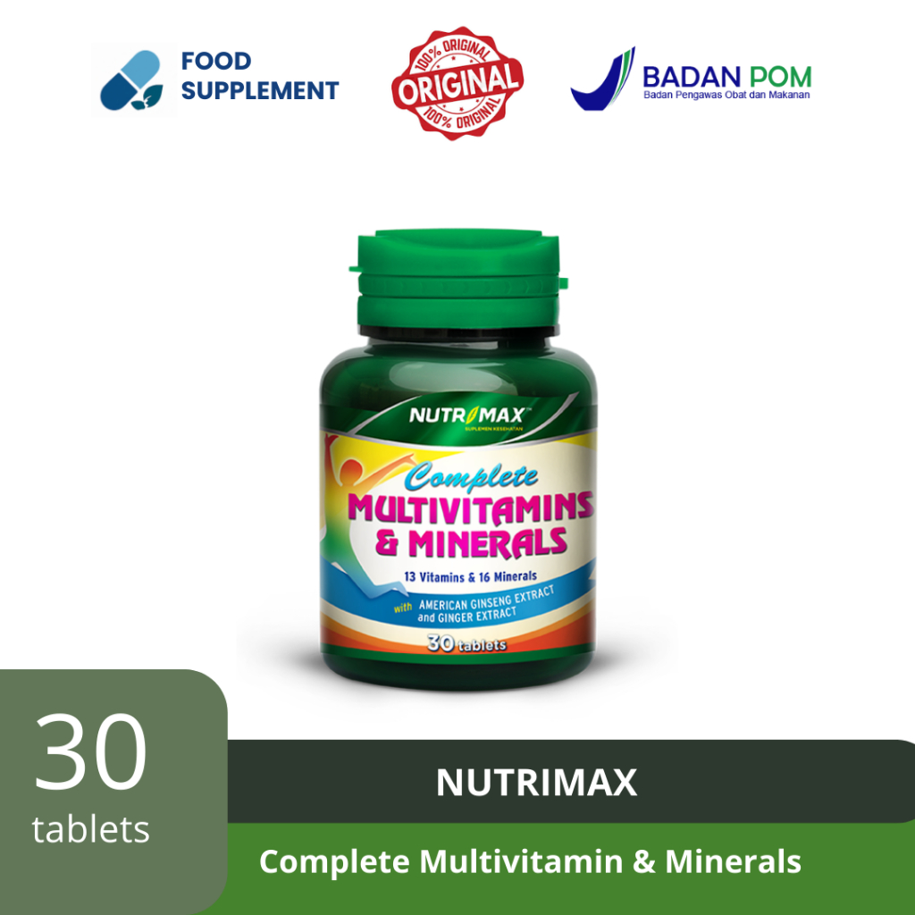 Nutrimax Complete Multivitamin & Mineral Lengkap - 30 Tablet