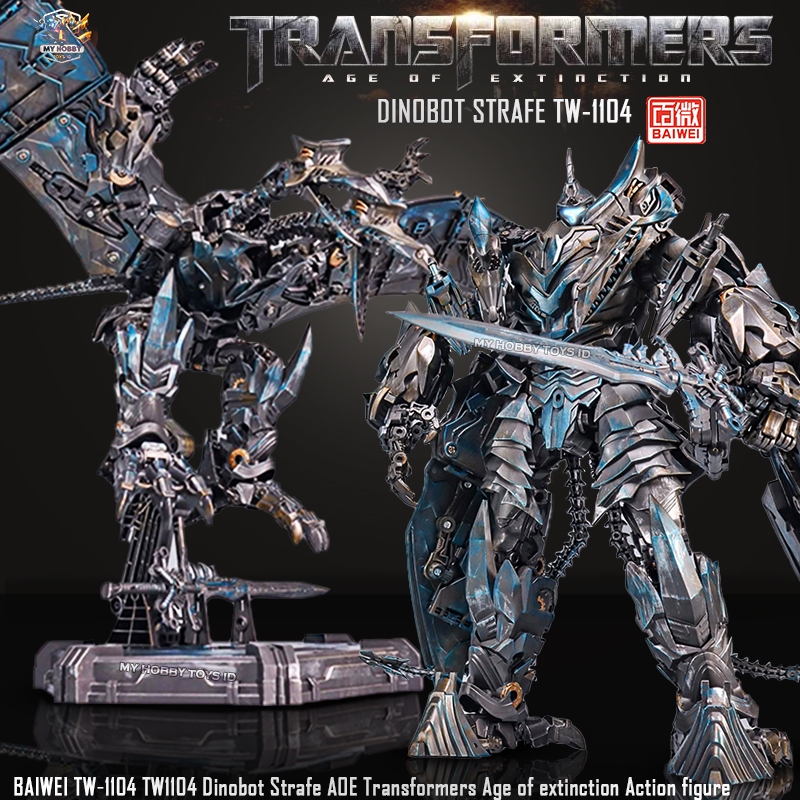 Action Figure Transs fomers Robot Strafe Pteranodon Burung Dinosaurus Dinobot Grimlock T-Rex