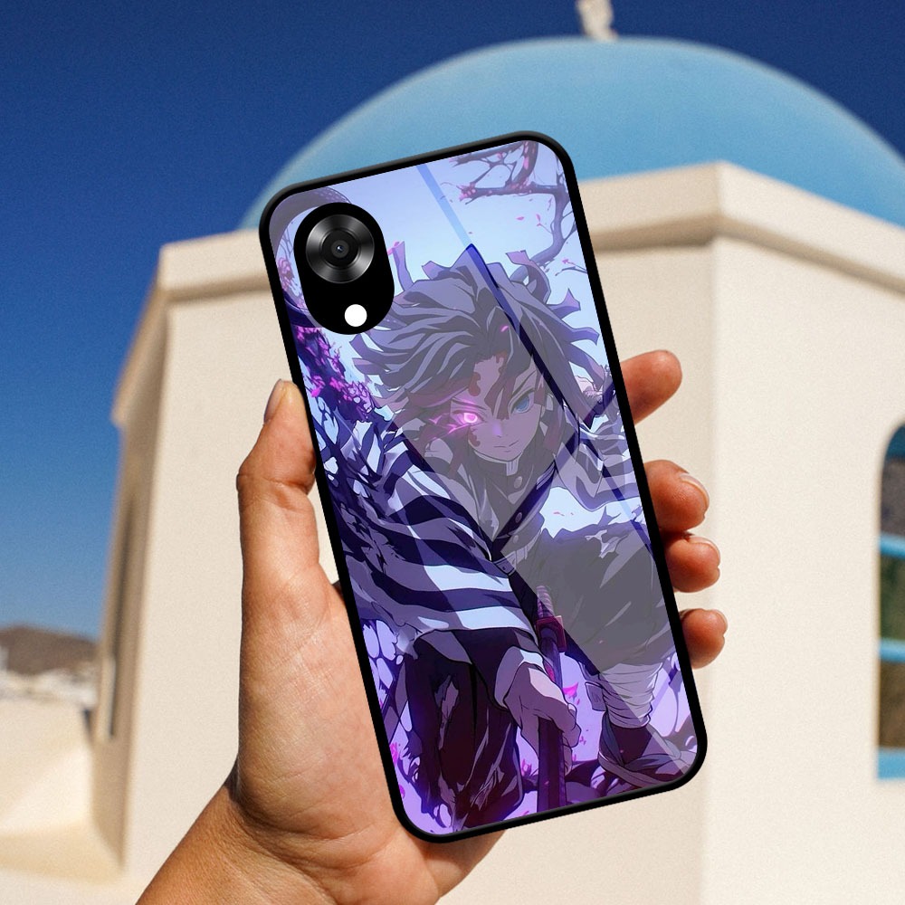 PLAYER CASE GLOSSY PREMIUM MOTIF OBANAI DEMON SLAYER UNTUK TYPE OPPO A17K A17 A16 A15 A15S A12 OPPO 