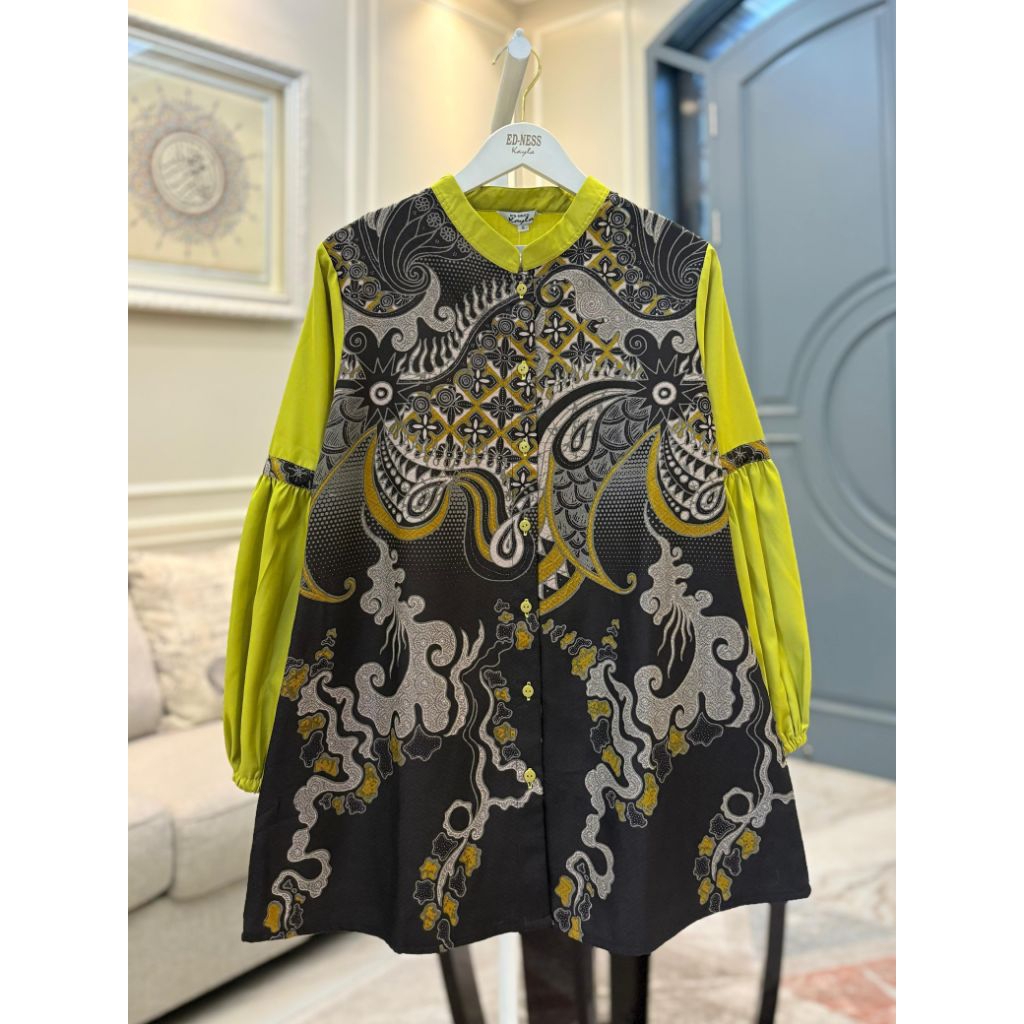 Tunik Mix Batik (full kancing)||Edness kayla