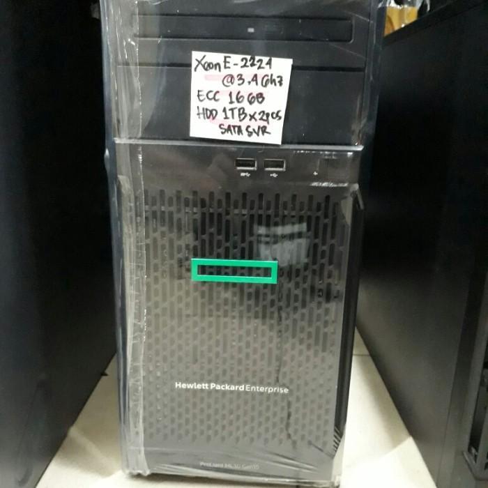 SERVER HPE ProliantML30 Gen10 TWR / XEON E2124 / RAM 16GB / HDD 1TBx2 ( BERGARANSI )