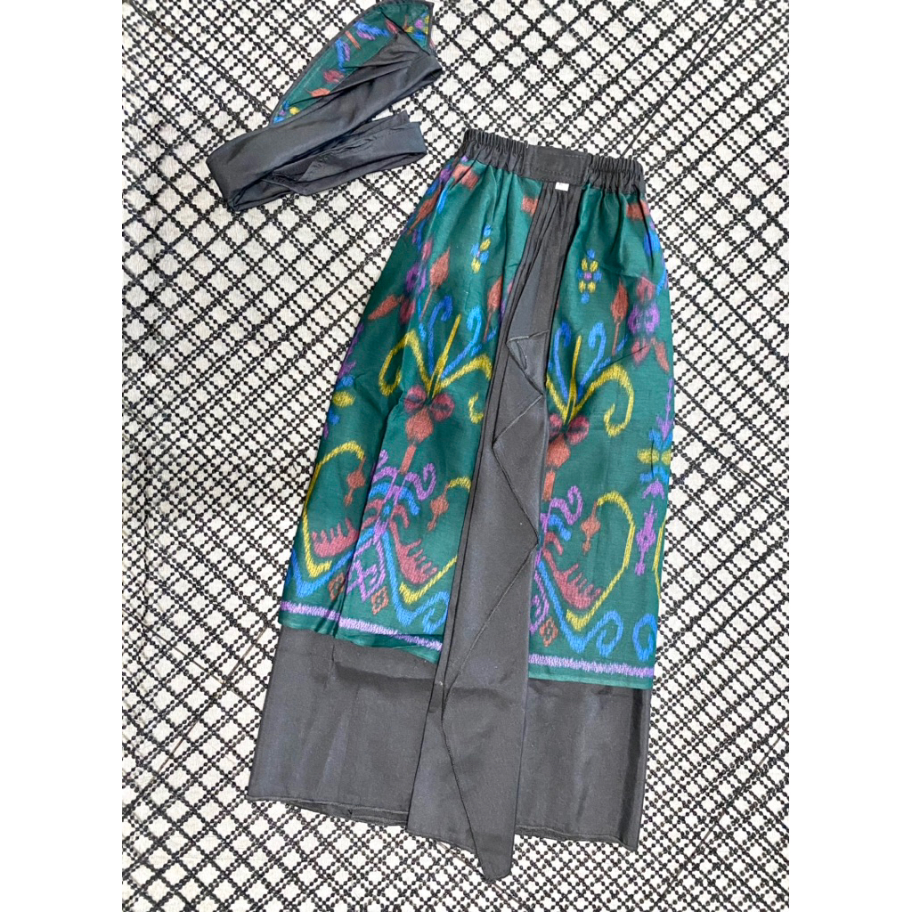 saput + udeng Anak motif Endek/Bawahan tradisional Bali/Anak cowo