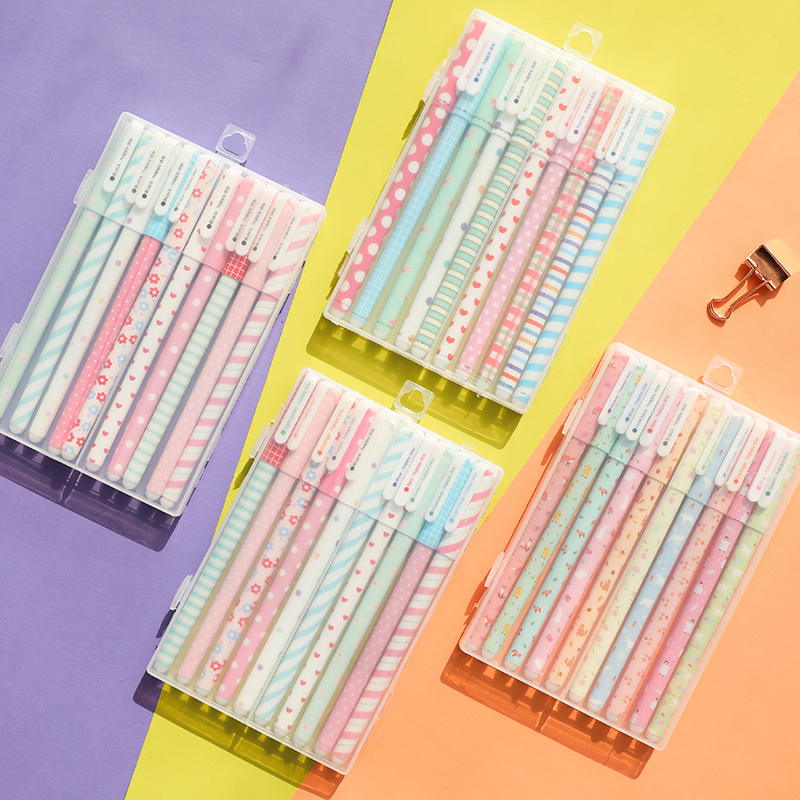 

10pcs Pulpen Warna Set Pena Gel Warna Pen Souvenir