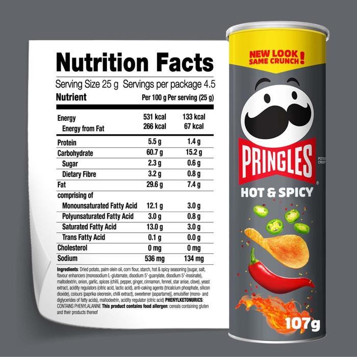 

BUNDLE 3PCS] PRINGLES HOT & SPICY KERIPIK 102GR