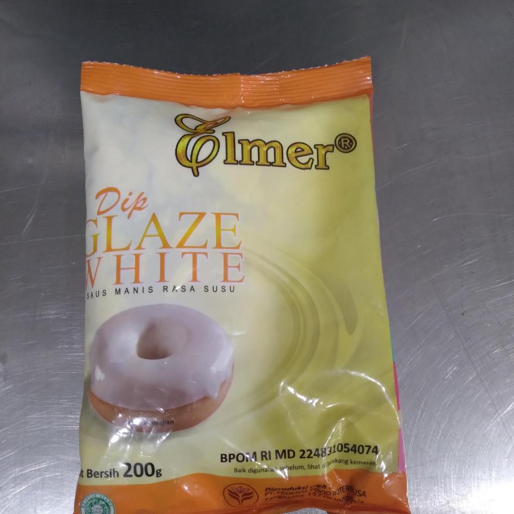 

ELMER DIP GLAZE WHITE 200GR X 1, TOPPING DONAT, CAKE DLL