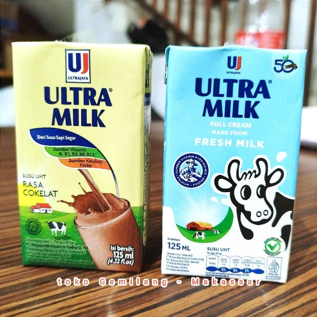

Susu Ultra Milk UHT 125 ml rasa cokelat / stroberi / fresh milk