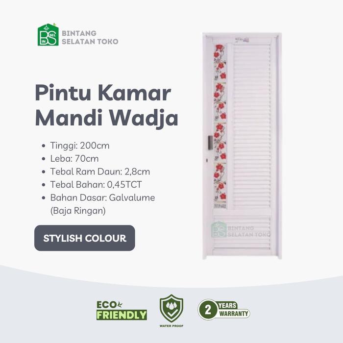 PINTU KAMAR MANDI WADJA WING KING STYLISH COLOUR GALVALUME EKONOMIS